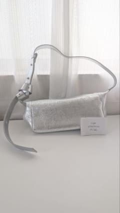 ear PAPILLONNER　ボックスショルダーバッグ　シルバー　山羊革 ear PAPILLONNER ボックスショルダーバッグ シルバー 山羊革 - メルカリ