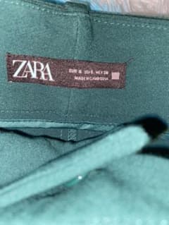 ZARA パンツ グリーン 緑 ハイウエスト 即購入可のサムネイル