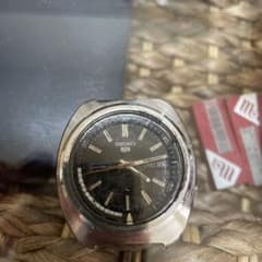 SEIKO 自動巻き時計 型番7019 6030黒　ジャンク　不動品のサムネイル