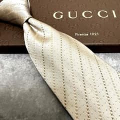 GUCCI グッチ ネクタイ ホースビット シルバー ハイブランド 結婚式 光沢 GUCCI グッチ ネクタイ ホースビット シルバー ハイブランド 結婚式