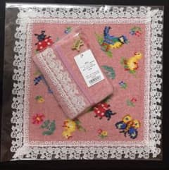 フェイラー×近沢レース店・レース付きハンカチ ハイジペイズリー