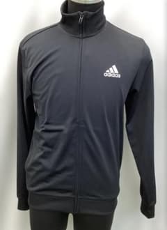 T922K メンズジャージジャケット M 黒白 刺繍 春秋 アディダス 1/21