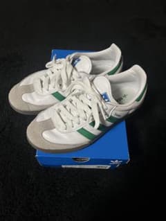 adidas スニーカー ホワイト/グリーン 4 3/4のサムネイル