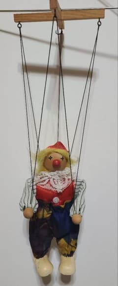 アンティーク　ピエロ　操り人形　ピエレット　ハンドメイド　パリの人形 アンティーク ピエロ 操り人形 ピエレット ハンドメイド パリの