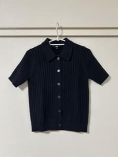 【UNIQLO】リブポロカーディガン Mのサムネイル