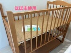 ほぼ未使用】石崎家具 スリーピー ベビーベッド ツースライドベッド 