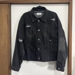 soerte ダメージデニムジャケット ブラックのサムネイル