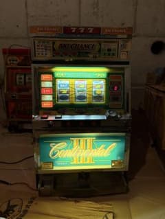 通電確認済み】パチスロ実機 コンチネンタルIII 緑 レトロ スロット