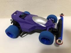 ミニ四駆　当時もの　筆塗り　サンダーショット  ワイドホイール　ブルーのサムネイル