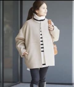 スーパー140ビーバーノーカラーショートコート(人気品＊定価約3.2万