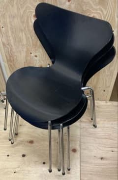 4脚セット】セブンチェア リプロダクト 黒 スタッキング チェア ③ 