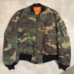U*4様 90s ALPHA INDUSTRIES MA-1 ウッドランドカモ - メルカリ