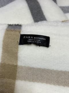 ZARA チェック柄 大判ストールのサムネイル