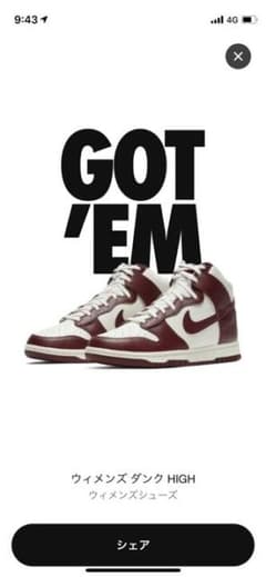 ウィメンズ ダンク ハイ チームレッド DUNK HIGH TEAM REDのサムネイル