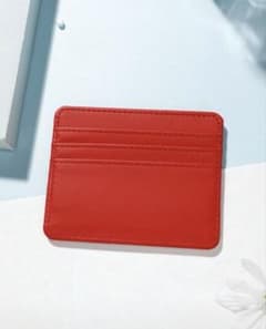 レッド PUレザー カードケース 6スロットのサムネイル