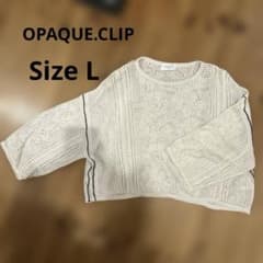 OPAQUE.CLIP 半袖ニット アイボリー Lサイズのサムネイル