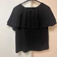 A.V.Vブラック フリル 半袖 トップス Lのサムネイル