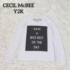 CECIL McBEE 로고 긴팔 티셔츠 M 즉시 판매