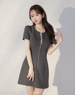 ROBE de FLEURS Glossy ドレス　グレーのサムネイル
