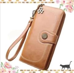 ♥即購入OK♥【ブラウン】(❁ᴗ͈ˬᴗ͈)◞新品送料無料 長財布 大人気のサムネイル