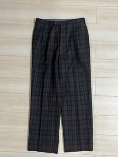 VINTAGE 70s〜tartan plaid two tuck slacksのサムネイル