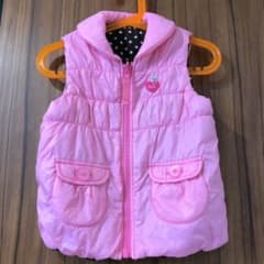 Saku様専用★ミキハウス ダウンベストピンクのサムネイル