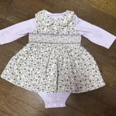 petit main 花柄ロンパース2点セットのサムネイル