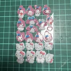 サンリオキャラクターズ 立体ドロップシール マイメロ ハローキティ　おすそ分けのサムネイル