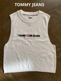 TOMMY JEANS ニットタンクトップ　キャミ ホワイト Mサイズのサムネイル
