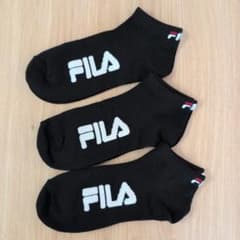FILA アンクルソックス 3足セット ブラックのサムネイル