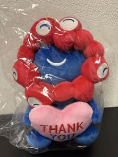 ミャクミャク　ハート ぬいぐるみ THANK YOU ミャクミャク ハートぬいぐるみ THANK YOU ピンク EXPO 2025 - メルカリ