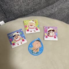크레용 신짱 스티커 4장 세트(초코비 3장 보짱 크리니카)