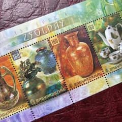 75565セール現品限 外国切手 ハンガリー発行陶器他小型シート - メルカリ