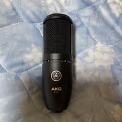 美品 ライブ配信 AKG P120 コンデンサーマイク 本体 黒 アーカーゲー