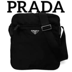 PRADA 프라다 숄더백 토트 백 나일론 블랙 블랙 로고