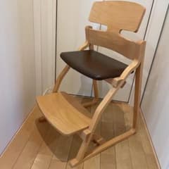 豊橋木工 アップライトチェア 木製キッズチェアUPRIGHT 座面 合皮 