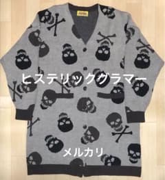 【新品】ヒステリックグラマー　SKALL LEO柄　ジャカード　カーディガン 人気☆ヒステリックグラマー SKALL LEO柄 ジャカード