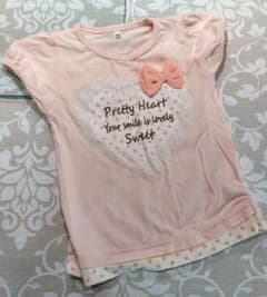 Pretty Heart 半袖Tシャツ ピンク 100cmのサムネイル