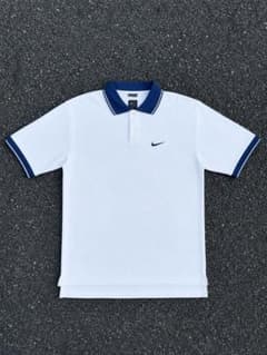 90s 00s NIKE ポロシャツ 刺繍ロゴ ホワイト L archive - メルカリ