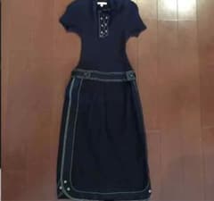 PAULE KA ワンピース ネイビー  36サイズのサムネイル
