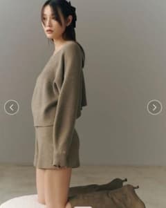 新品【FRAY I.D】ウォッシャブルカシミヤシルクニットショートパンツ