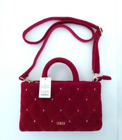 匿名配送☆新品 フェイラー ユニ ミニショルダー ダークレッド