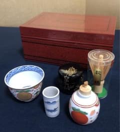 茶道具 蒟醤 茶箱 お茶道具5点付 木製漆器　250827G3 茶道具 蒟醤 茶箱 お茶道具5点付 木製漆器 250827G3 - メルカリ