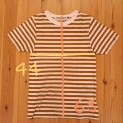 美品】R&D.M.CO- /ガーゼボーダーハーフスリーブTシャツ Lサイズ