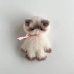 シャム ねこ 猫 ハンドメイド ぬいぐるみ 作家 アートドール