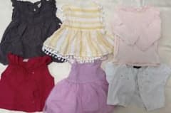 トップス　半袖　長袖　カーディガン　まとめ売り　女の子80 6着セットのサムネイル