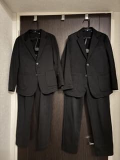 ユニクロUNIQLOフォーマルスーツ 140cm2セット双子卒業式冠婚葬祭結婚 
