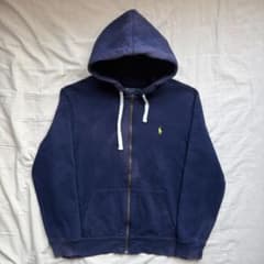 【極美品】90s ラルフローレン ジップパーカー 裏サーマル 肉厚 極上フェード】90s Ralph Lauren ジップパーカー 裏 サーマル - メルカリ