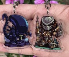 エイリアン プレデター アクリルキーホルダー 2個セット