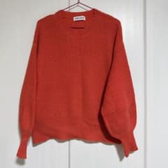 【Fredy emue】オレンジ クルーネックニットのサムネイル